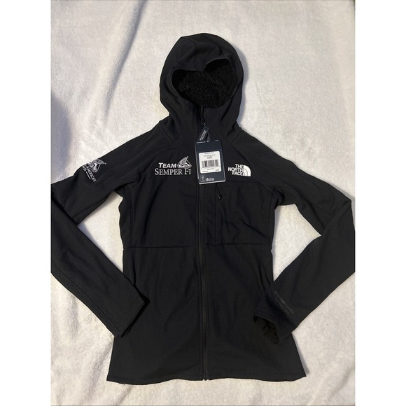 Ladies Jackets & Blazers - Womens The North Face XS Summit Future Fleece Black‎ Full Zip Hoody NWT Logo